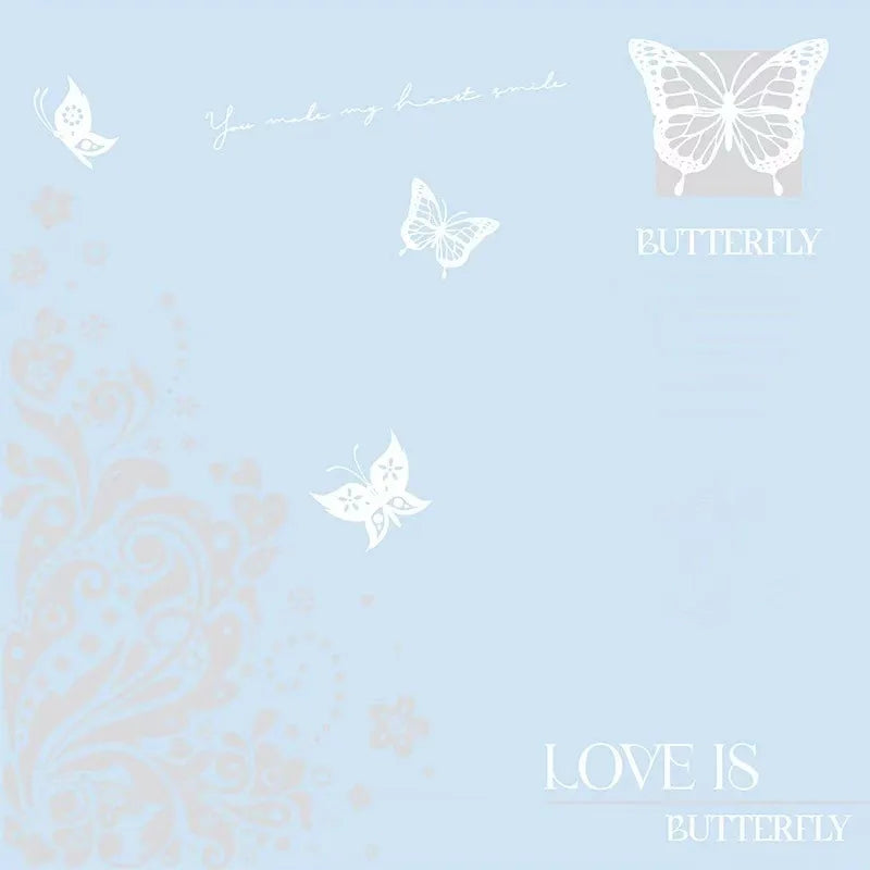 Waterproof Gift Bouquet Packaging Paper Nosha Paper with Single-sided Coating Butterfly Print Design