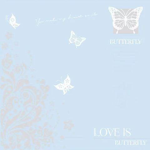 Waterproof Gift Bouquet Packaging Paper Nosha Paper with Single-sided Coating Butterfly Print Design