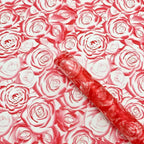Virgin Pulp Style Rose Printed Waterproof Flower Wrapping Paper 6 Colors Paper Roll Florist Shop Material