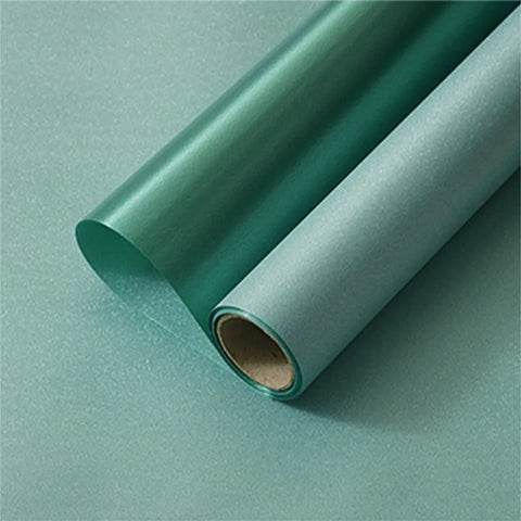 Single-Sided Coated Floral Paper Wrapped Waterproof Pearl Satin Silk Texture and Thickened Silver Glitter Film