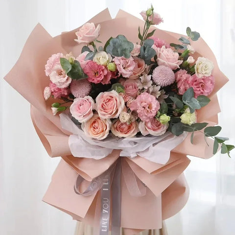 Fresh Flower Packaging Paper Materials Valentine's Day Kafen Paper Waterproof Eco-Friendly Recyclable 58x58cm Three-dimensional
