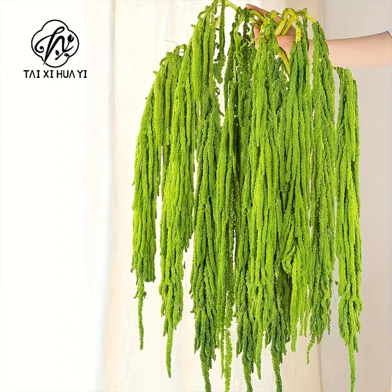 Preserved DIY Tassel Dried Decoration Flower Wall Backdrop White Artificial Flower Table Runners for Wedding Decor