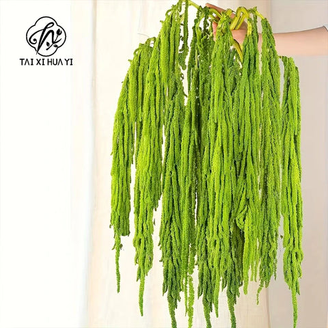 Preserved DIY Tassel Dried Decoration Flower Wall Backdrop White Artificial Flower Table Runners for Wedding Decor