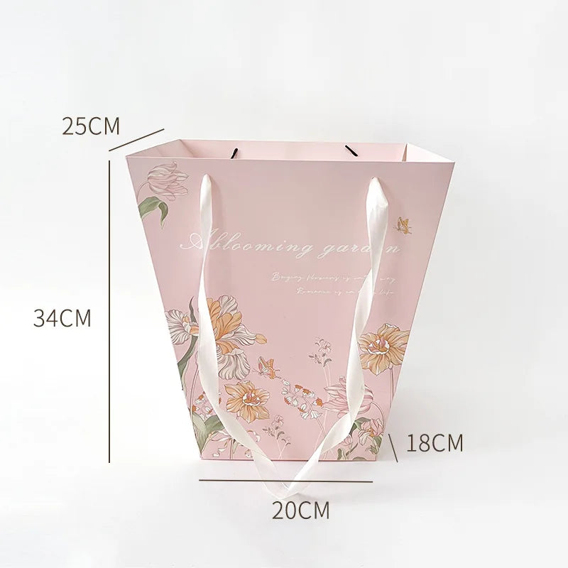 Flower Tote Bag Packaging Paper Bag Internet Famous square Hugging Bag Large Gift Bouquet Handbag