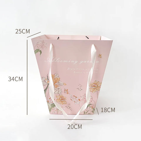 Flower Tote Bag Packaging Paper Bag Internet Famous square Hugging Bag Large Gift Bouquet Handbag