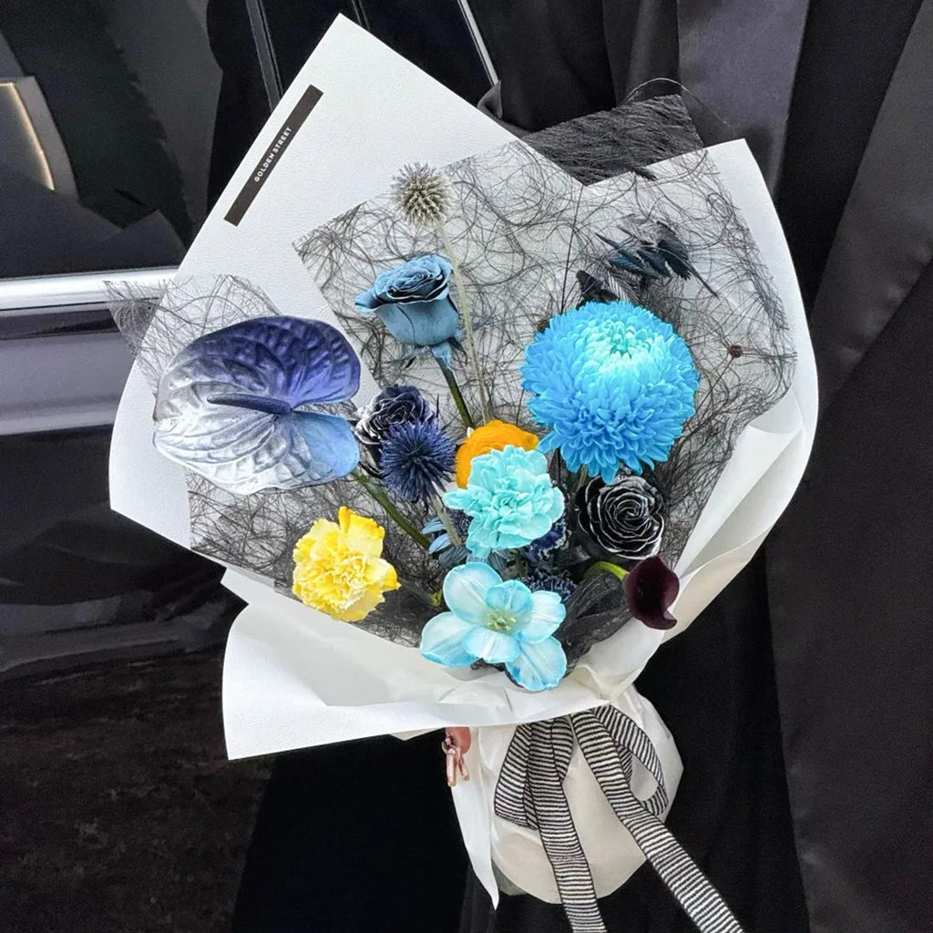 Lafite Coated Hollow Art Paper Solid Color Flower Bundle Packaging Single Side Coat Water-proof Eco-Friendly Recyclable