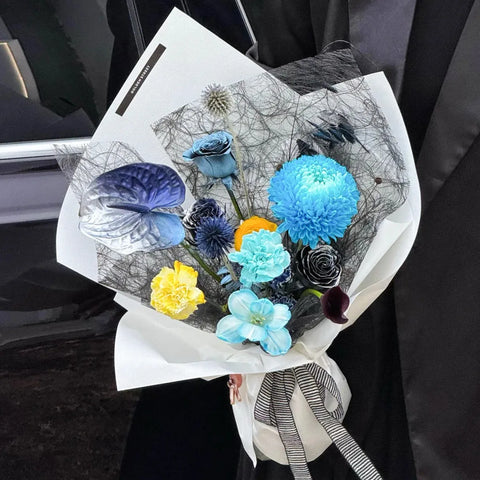 Lafite Coated Hollow Art Paper Solid Color Flower Bundle Packaging Single Side Coat Water-proof Eco-Friendly Recyclable