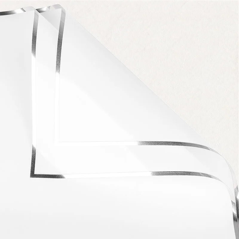 Silver Edged Semi Transparent Single-Sided Silver Ion Matte Coated Eco-friendly Recyclable Waterproof Jelly Film Bouquet Paper
