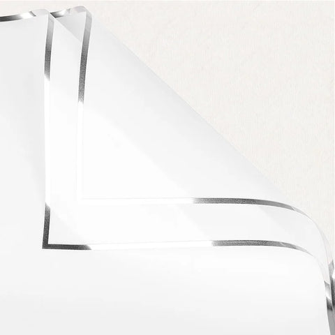 Silver Edged Semi Transparent Single-Sided Silver Ion Matte Coated Eco-friendly Recyclable Waterproof Jelly Film Bouquet Paper