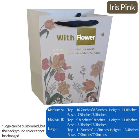 Portable  Paper Trapezoidal Hand-held Flower Bouquet Packaging Inner Liner and Fixed Rose Hugging Bag with Waterproof Feature