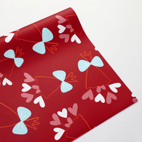 Valentine's Day Children's Day Gift Flower Packaging Paper Single-Sided Coated Waterproof Bow Design
