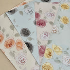 Eco-Friendly Recyclable Floral Wrapping Paper Simple Rose Bouquet Waterproof Single-Sided Coating Offset Printing Compatible New
