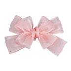 Fashionable 4cm Eco-Friendly Satin Beaded Lace Ribbon Colorful Wedding & Christmas Trim French Lace Women's Bow Knot