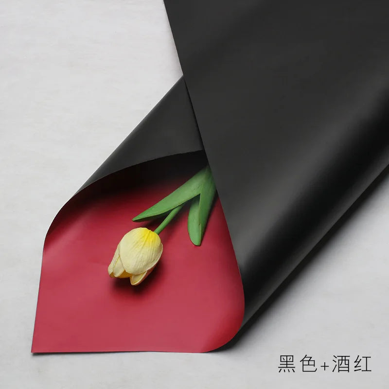 Handmade Ou Ya Two-Color Floral Wrapping Paper Waterproof Flower Packaging with Coating for Bouquets