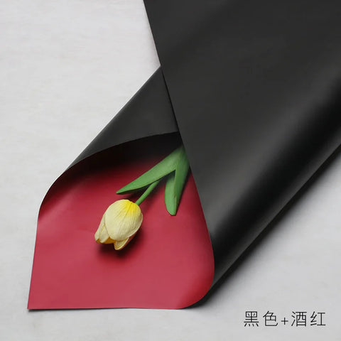 Handmade Ou Ya Two-Color Floral Wrapping Paper Waterproof Flower Packaging with Coating for Bouquets