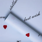 High Quality Heart Coated Single Side Waterproof Paper Eco-friendly Flower Bouquet Floral Gift