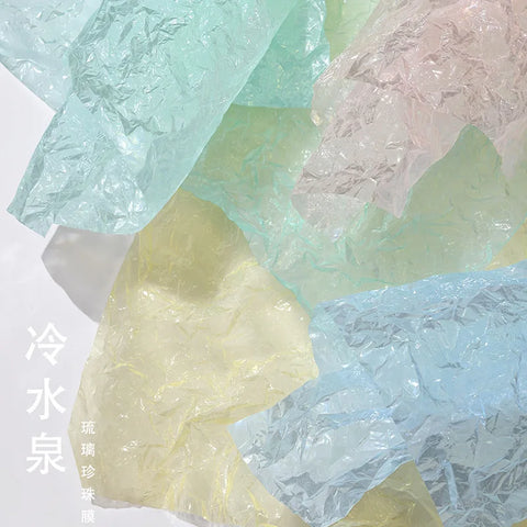 Custom High-End Thickened Waterproof Pearlescent Glass Film Coated Flower Bouquet Wrapping Paper