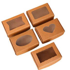 Wholesale Colorful Portable Cake Box with Window Trapezoid Shape for Food Shipping & Gift Packaging