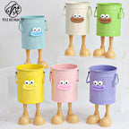 Teacher's Day DIY Bouquet Making Kit-Premium Plastic Flower Bucket Funny Pen Holder with High-Grade Wrapping Materials