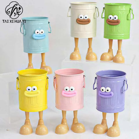 Teacher's Day DIY Bouquet Making Kit-Premium Plastic Flower Bucket Funny Pen Holder with High-Grade Wrapping Materials