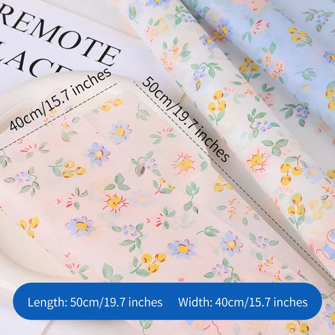 Garden Bear Soft Stretch Film 40*50cm Holiday Gift Wrap Moisture Proof Fresh Flower Bouquet Packaging