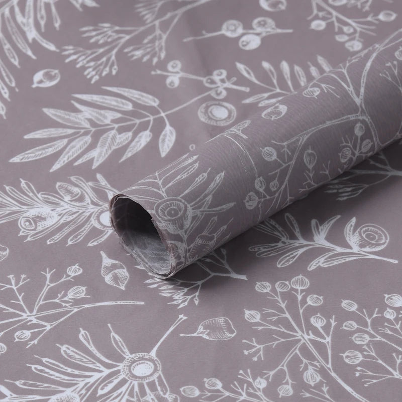 50*70cm Soft Pear Paper Waterproof Uncoated Virgin Pulp Elegant Flower Bouquet Wrapping Gift Wrapping Paper