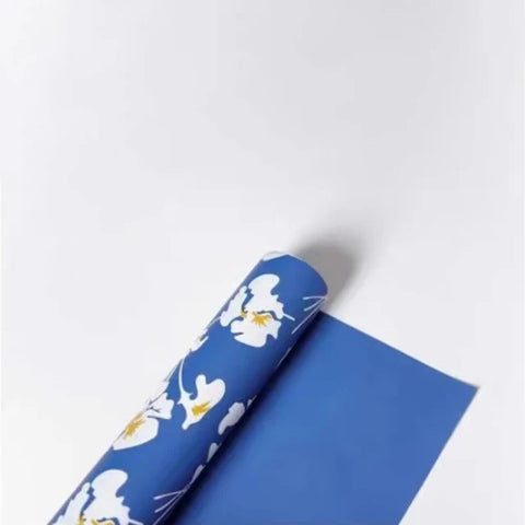 Iris Flower Pattern Printed Matte PVC Coating 57*57cm Waterproof Floral Packaging Paper for Florist Wrapper