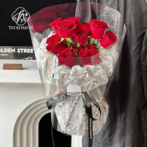 50*70cm Snow Pear Waterproof Liner Paper Flower Bouquet Florist Packaging Materials for Flower Wrapping