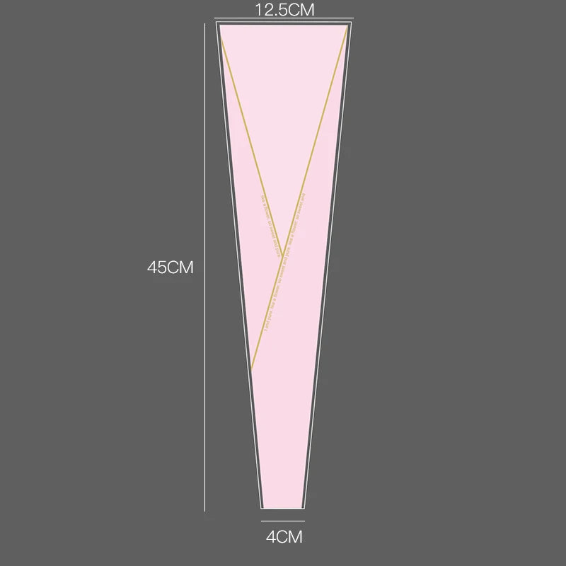Custom Single Rose Flower Wrap Recyclable OPP Plastic Bag Waterproof Fresh Flower Bouquet Packaging Sleeve Eco-Friendly Paper