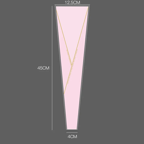 Custom Single Rose Flower Wrap Recyclable OPP Plastic Bag Waterproof Fresh Flower Bouquet Packaging Sleeve Eco-Friendly Paper