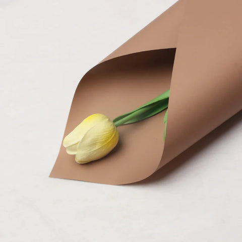 Handmade Ou Ya Two-Color Floral Wrapping Paper Waterproof Flower Packaging with Coating for Bouquets