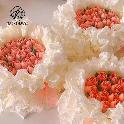 Customized Advanced Ins Snow Pear Flower Wrapping Paper Single Side PE Coated for Village-inner Use