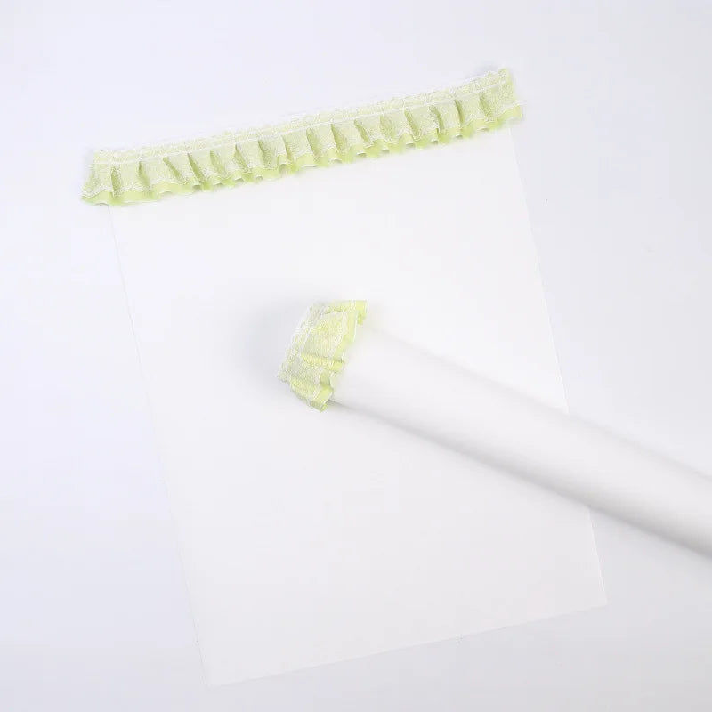 High-End Lace Edge Bouquet Wrapping Paper Single-Sided Coated Packaging Material