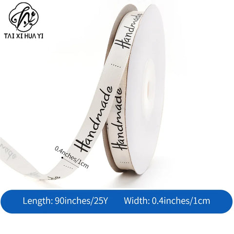 Wholesale Eco-friendly Polyester Printed Handmade Single Face Slogan Cake Decorative Ribbon Wedding
