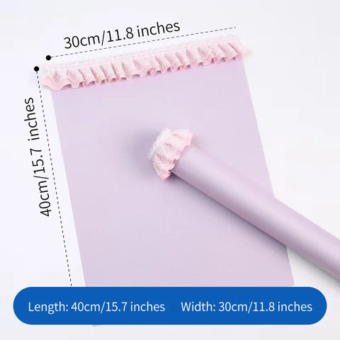 High-End Lace Edge Bouquet Wrapping Paper Single-Sided Coated Packaging Material
