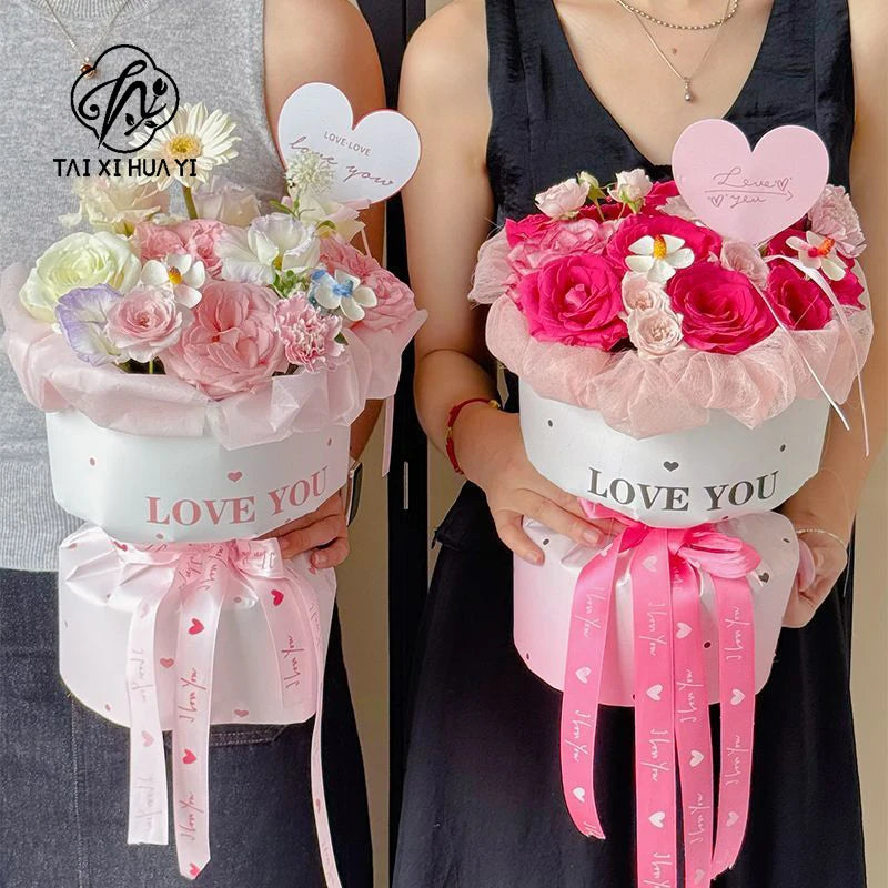Valentine's Day Florist Qixi Encounter Gradient Wrap Paper Art Paper Fresh Flowers Waterproof Wrapping