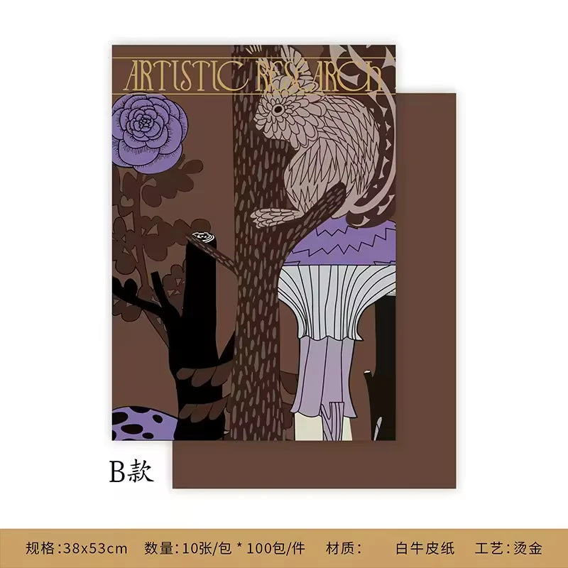 Advanced Art Paper Animal Forest Flower Packaging with Single Side Coating Atmosphere Floral Art Design
