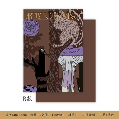 Advanced Art Paper Animal Forest Flower Packaging with Single Side Coating Atmosphere Floral Art Design