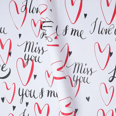 Waterproof Floral Heart in Love Bouquet Packaging Paper Single Side Coated Flower Art Paper