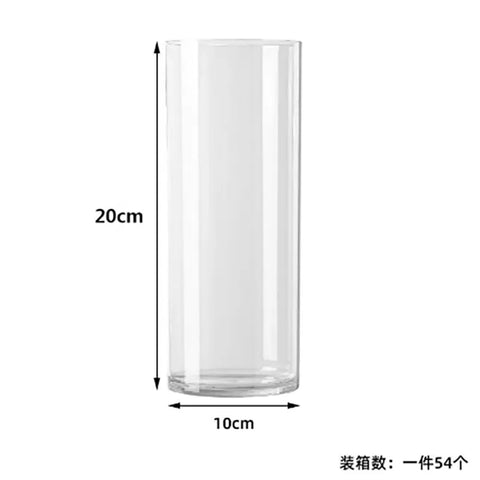 High-Grade Transparent Acrylic Cylindrical Vase Art Deco Design Tabletop for Wedding Flower Arrangements Anti-Fall Plastic