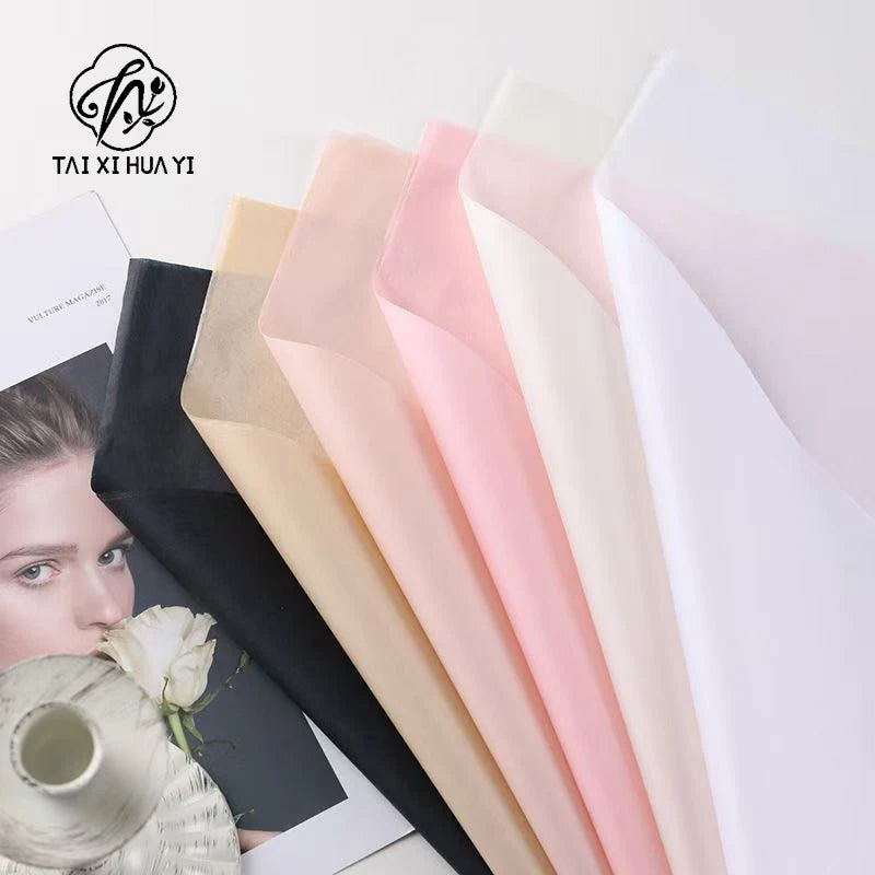 Customized Advanced Ins Snow Pear Flower Wrapping Paper Single Side PE Coated for Village-inner Use