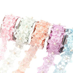 3.5cm Luxury Satin Embroidered Small Flower Bouquet Ribbon for Valentine's Day & Wedding Packaging Biodegradable