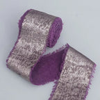 Double Face Hand-Torn Rough-Edge Gilded Plush Eco-friendly Satin Ribbon Valentine's Day Wedding Bouquet Tassels