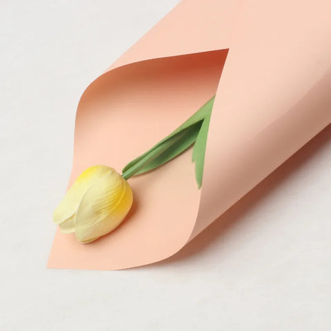 Handmade Ou Ya Two-Color Floral Wrapping Paper Waterproof Flower Packaging with Coating for Bouquets