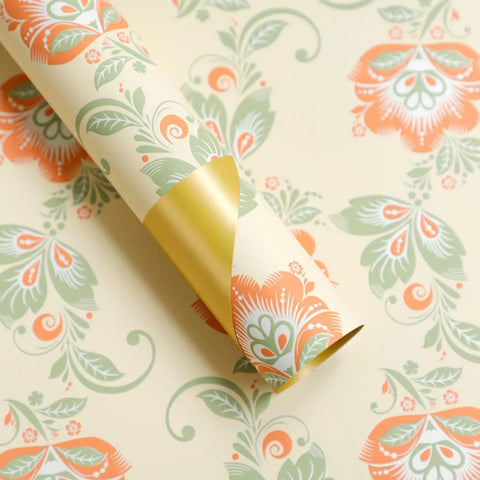 Colorful Flower Pattern Printed PE Coated Virgin Pulp Waterproof Flower Wrapping Paper for Florist Supplies