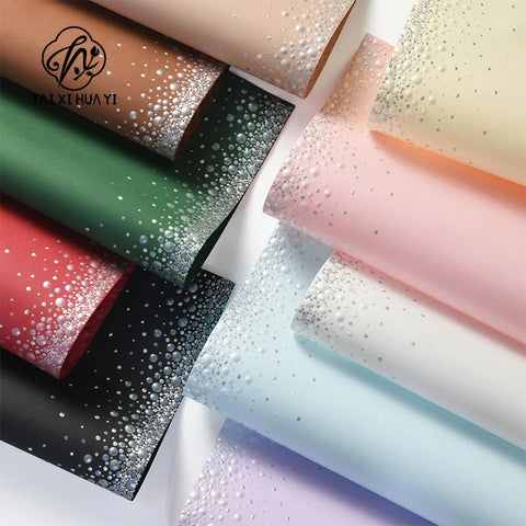 Wholesale Bouquet Wrapping Paper Recyclable Virgin Pulp PE Coating for Flower Packing Wrap