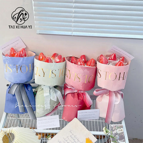 58*58cm Art Paper Waterproof Fresh Flower Bouquet Wrapping Paper PE Coating for Florist and Gift Wrapping Flower Wrapping Paper