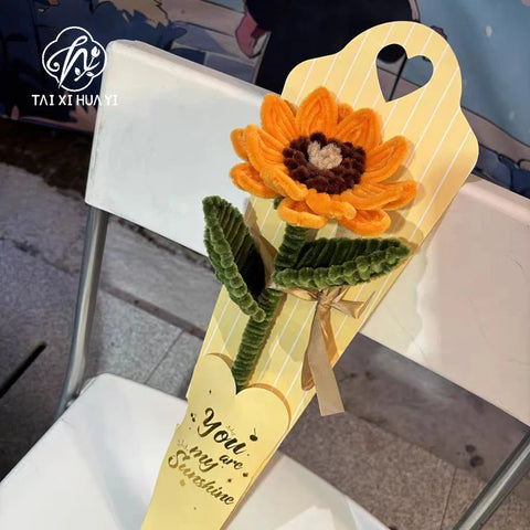 10pcs New Creative Kraft Paper Flower Box for Valentines Day Gifts and Flower Wrapping Packaging