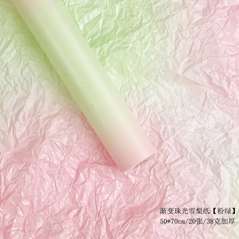 Christmas Eco-friendly Biodegradable Water-proof Single Side Coated PE Sugarcane Pulp Flowers Print Gift Wrap