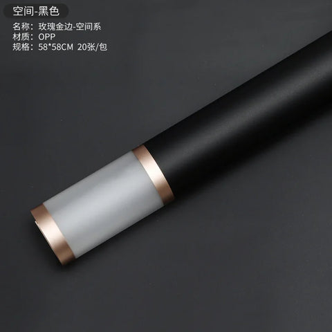 Double Gold Edge Jelly Film for Valentine's Day Flower Wrapping Craft Sticker Bouquet Wrapping Paper Wholesale